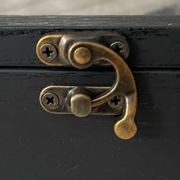 GraduatePro Rustic Black Shadow Box Frame Linen Back Hinged Glass Window - Picture 8 of 16